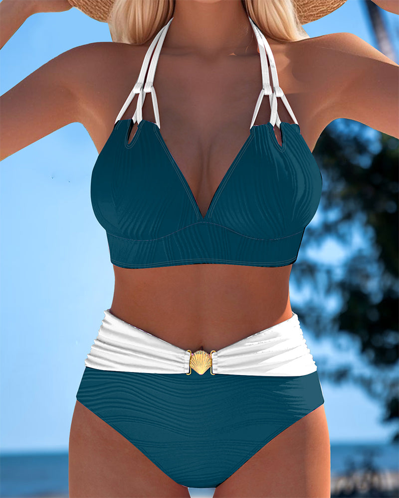 Alicia - Bikini Bicolor con Detalle Concha