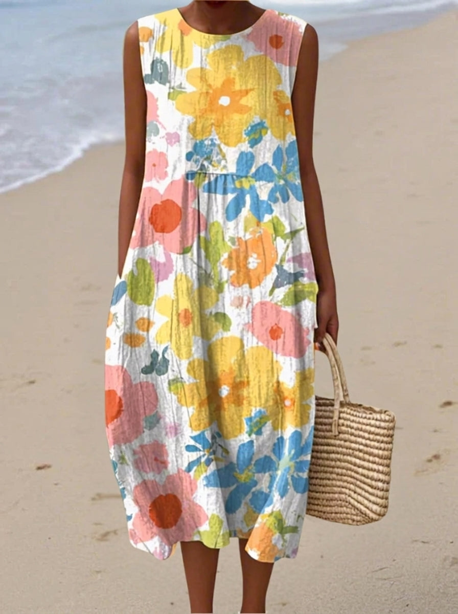 Mari - Vestido Midi Estampado Floral