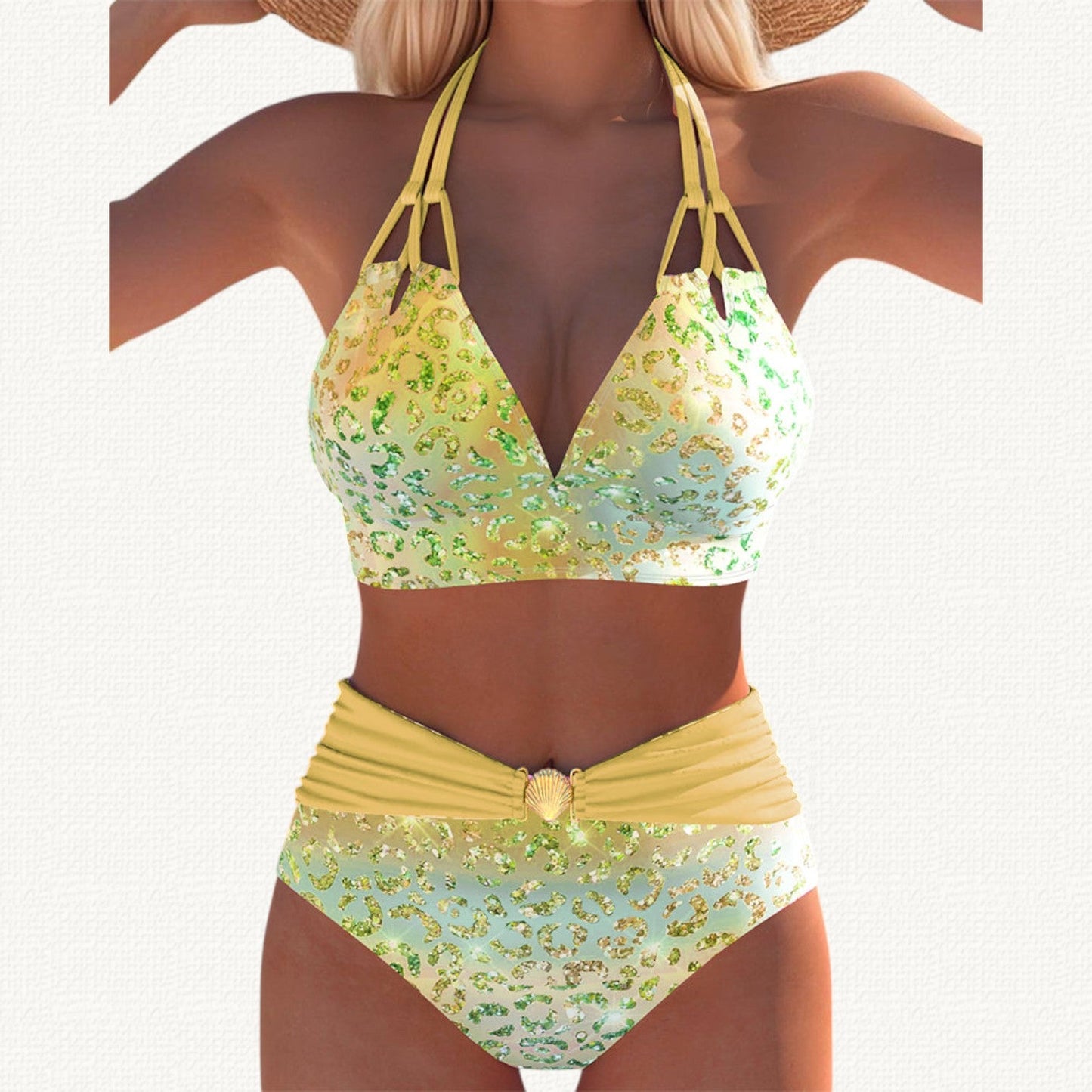 Gemma - Bikini con Estampado Leopardo