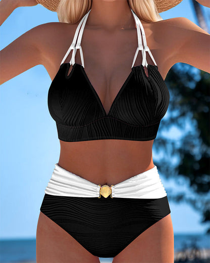 Alicia - Bikini Bicolor con Detalle Concha