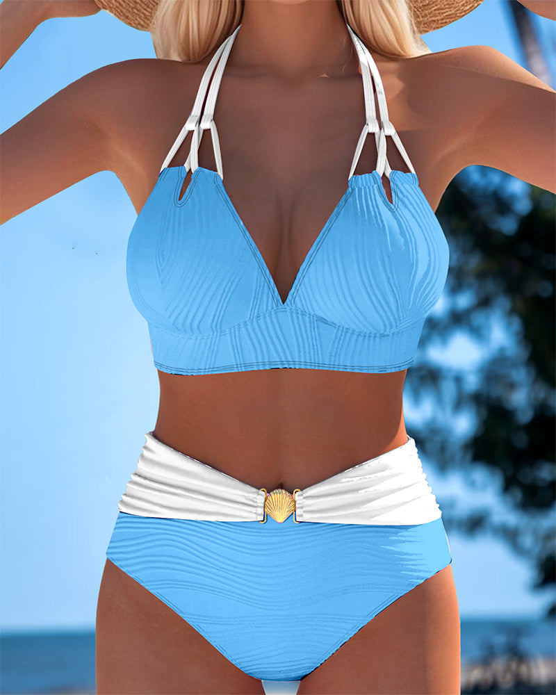 Alicia - Bikini Bicolor con Detalle Concha