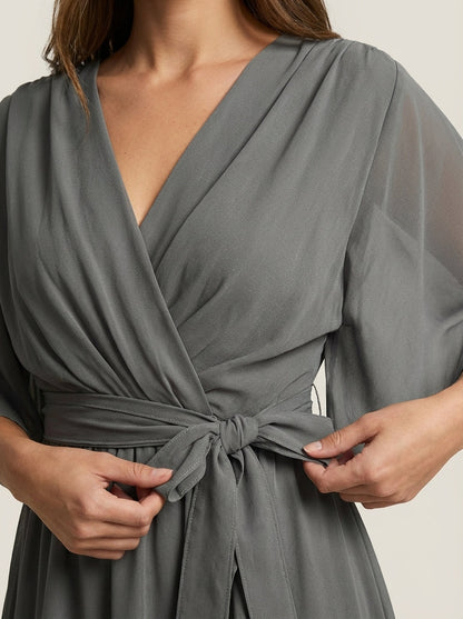 Mónica - Vestido de Chiffon con Escote en V