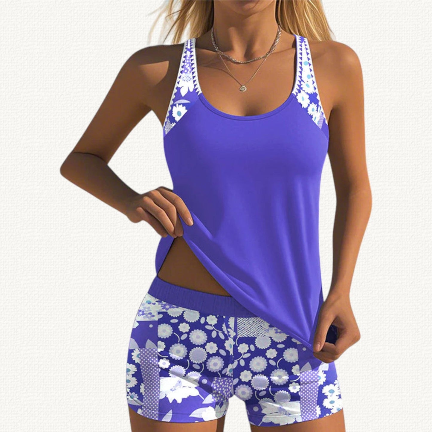 Sara - Bañador con Short Floral