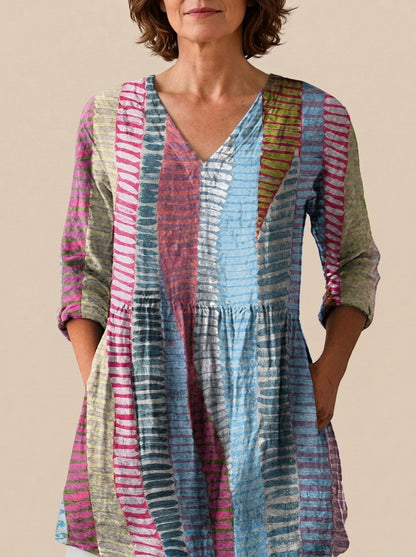 Raquel - Blusa Larga con Estampado Llamativo
