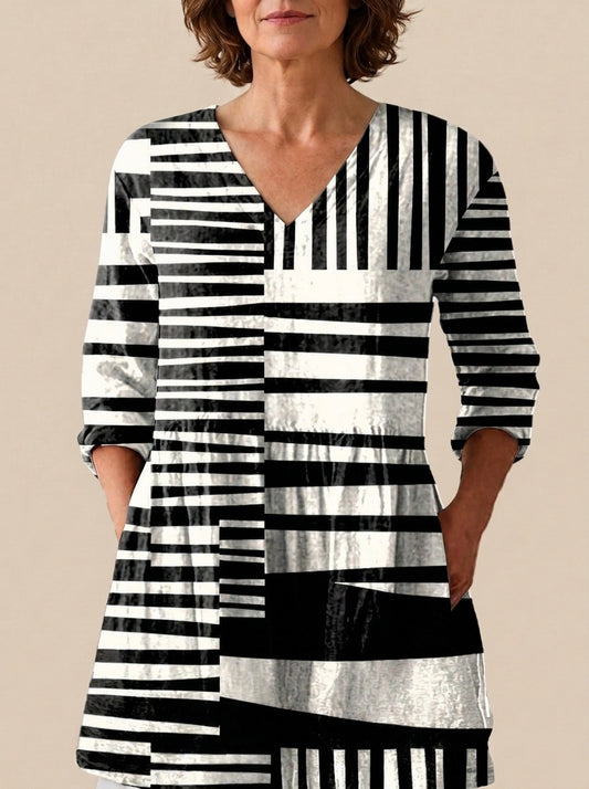 Eva - Blusa Larga con Estampado Llamativo