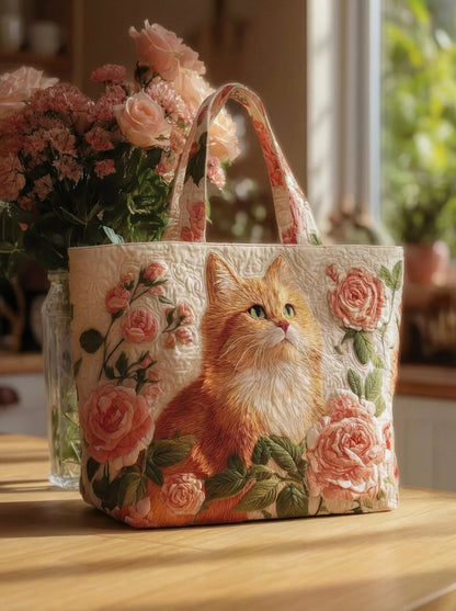 Bolso Artesanal “Gato con Rosas”