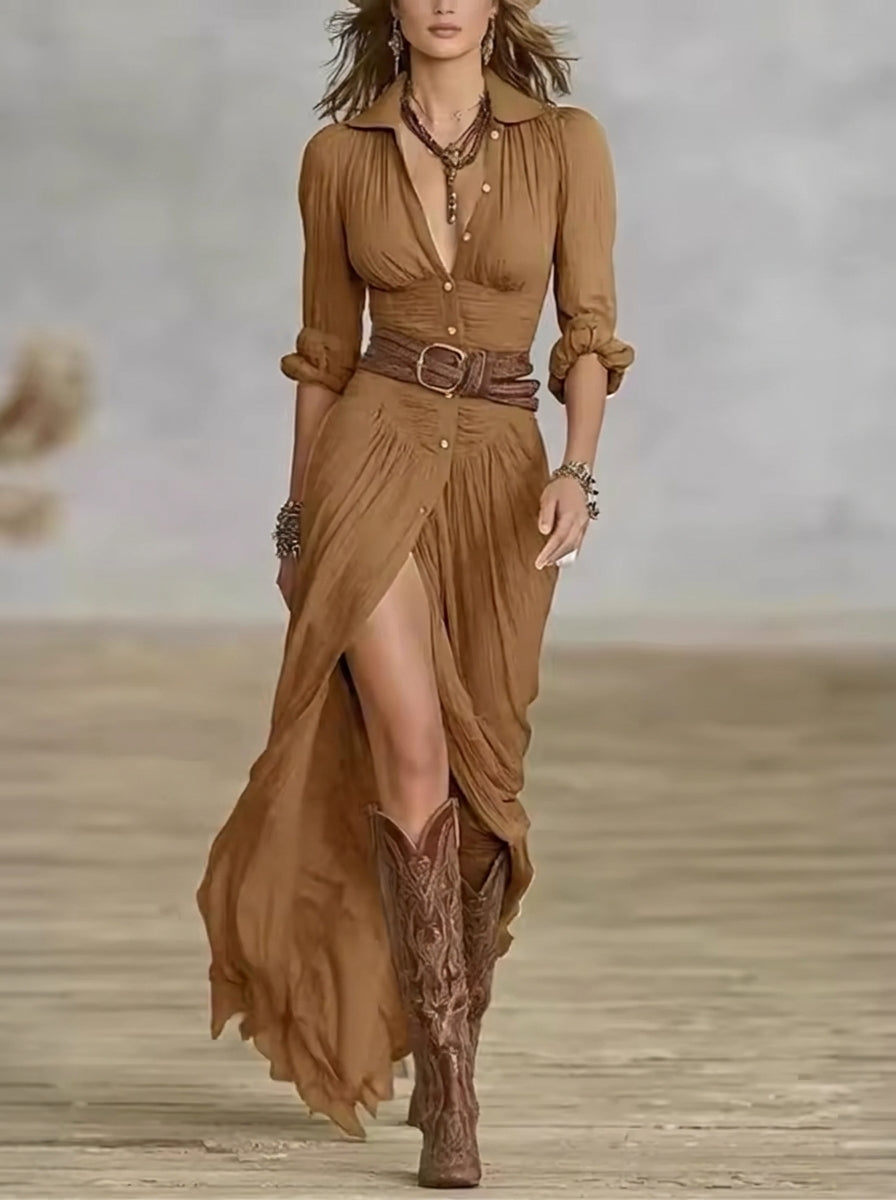 Nuria - Vestido Elegante y Favorecedor de Entretiempo
