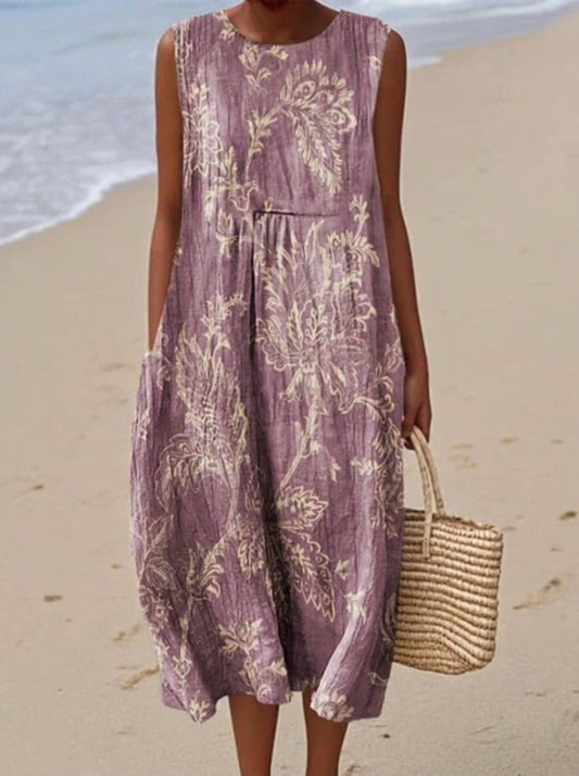 Mia - Vestido Midi con Estampado Floral