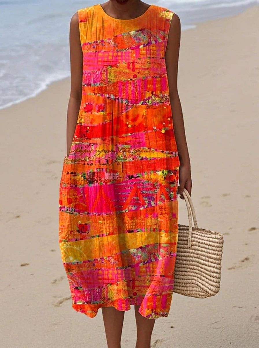 Flor - Vestido Midi Atardecer