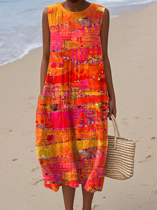 Flor - Vestido Midi Atardecer