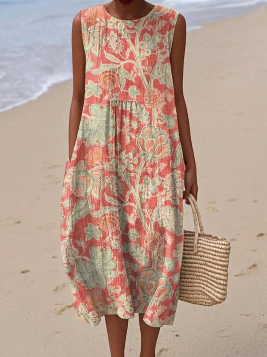Bea - Vestido Midi con Estampado Floral