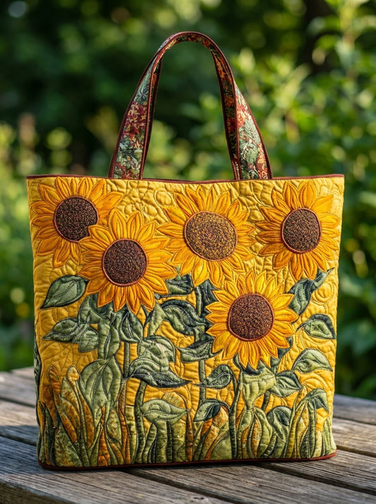 Bolso Artesanal Acolchado "Girasoles"