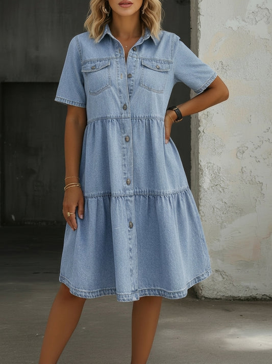 Carmen - Vestido Vaquero Informal y Elegante