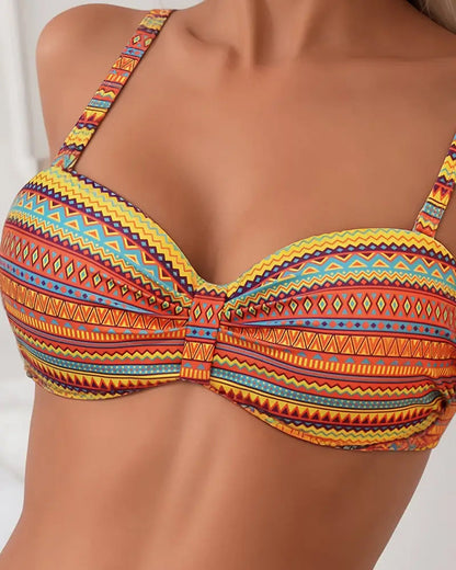 Manuela - Bikini con Estampado Étnico Cálido