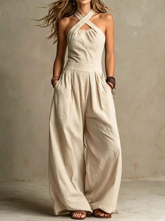 Lorena - Mono Elegante Escote Cruzado